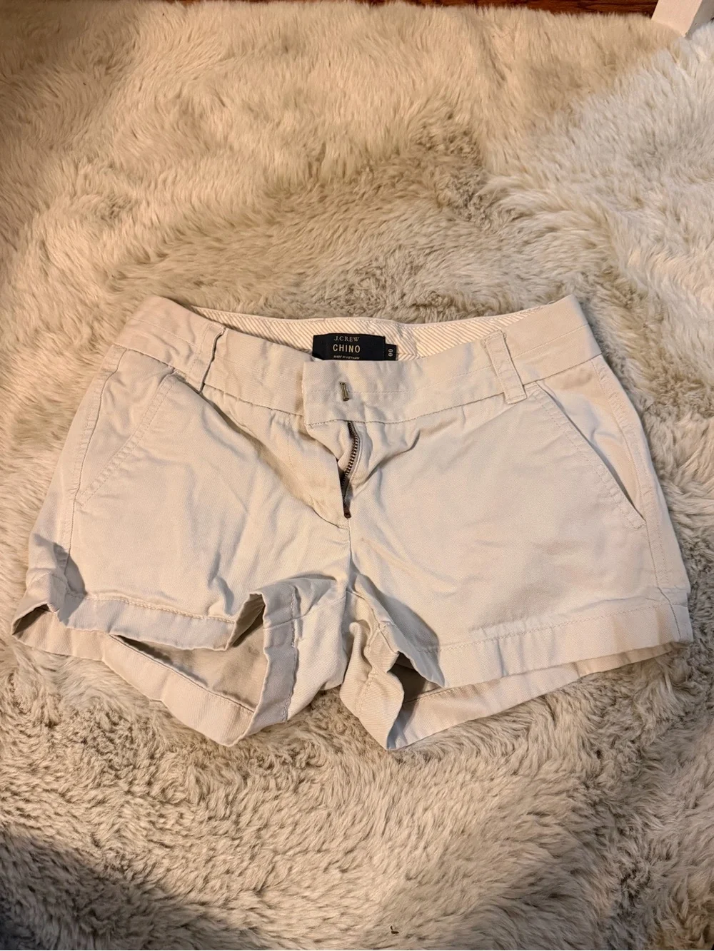 J. Crew Chino Shorts in Light Cream